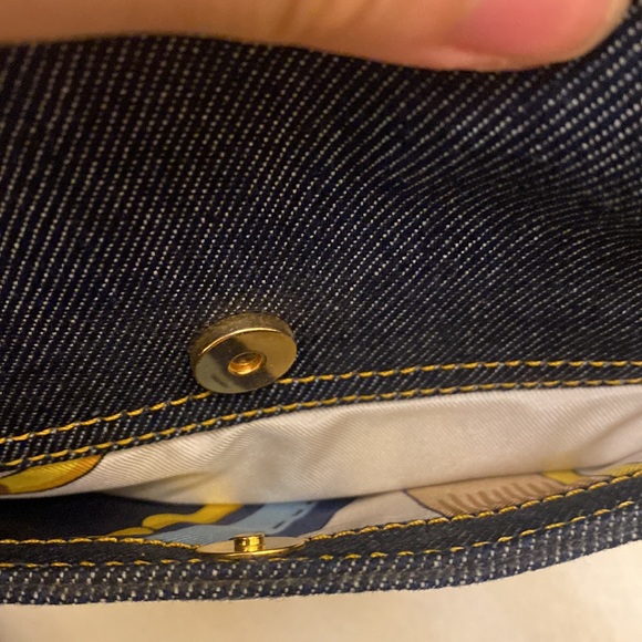 Dior saddle bag vintage in blue jeans with brown strap authentic shoulder bag - Picture 8 of 11